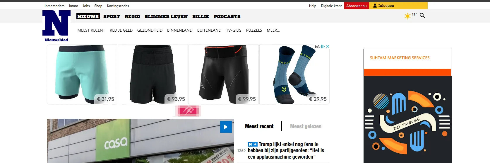 Adverteren naast nieuws kan wel een goed idee zijn.